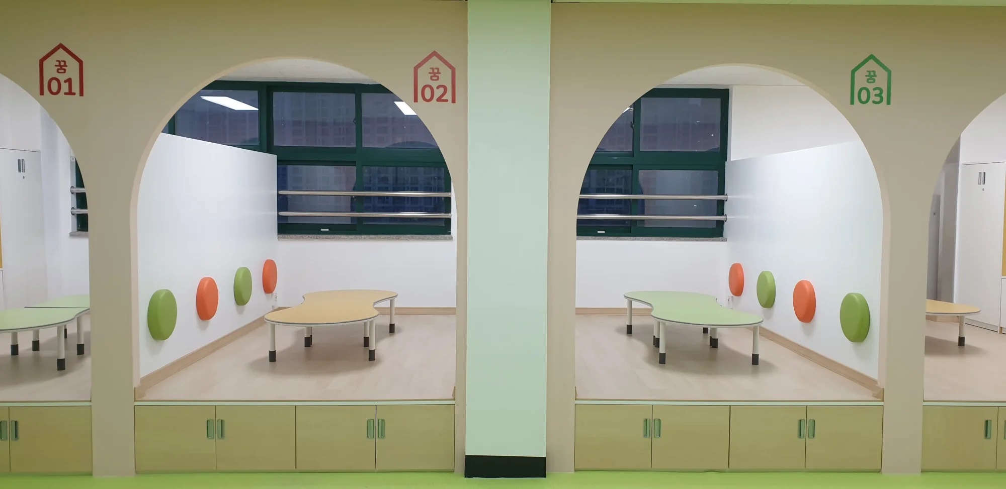 인천 부평구 학교 12평 전기온돌강화마루 시공 사진 1