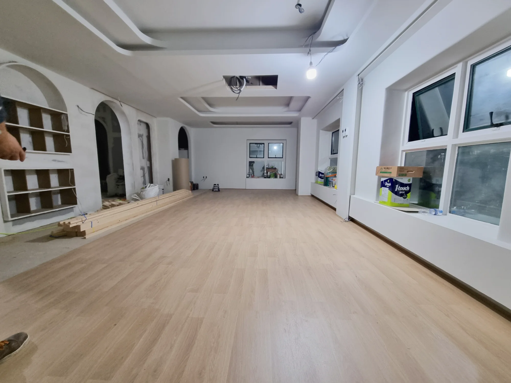 서울 강남구 운동 시설 10평 전기온돌강화마루 시공 사진 1