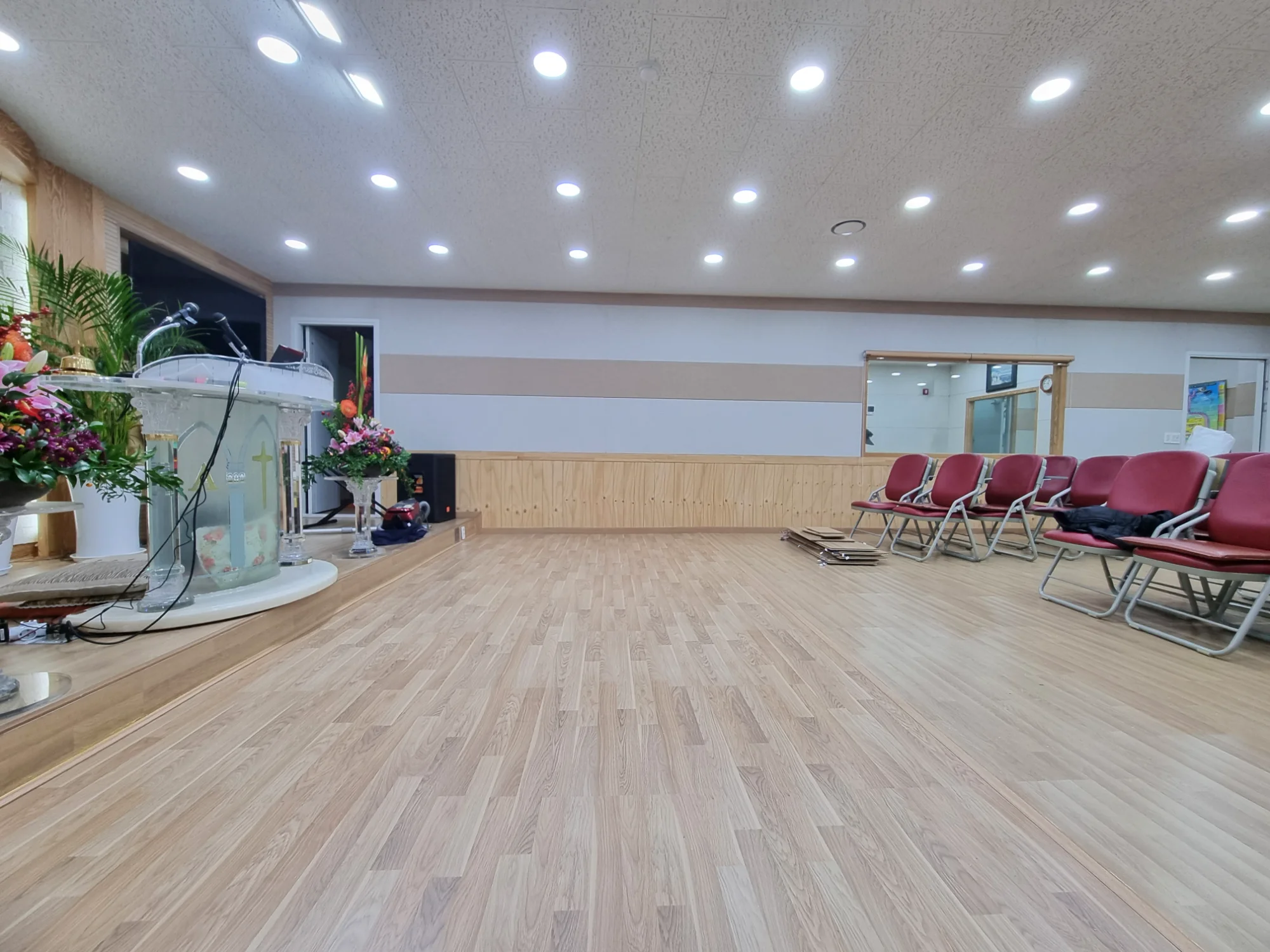 서울 관악구 종교시설 5평 전기온돌강화마루 시공 사진 4