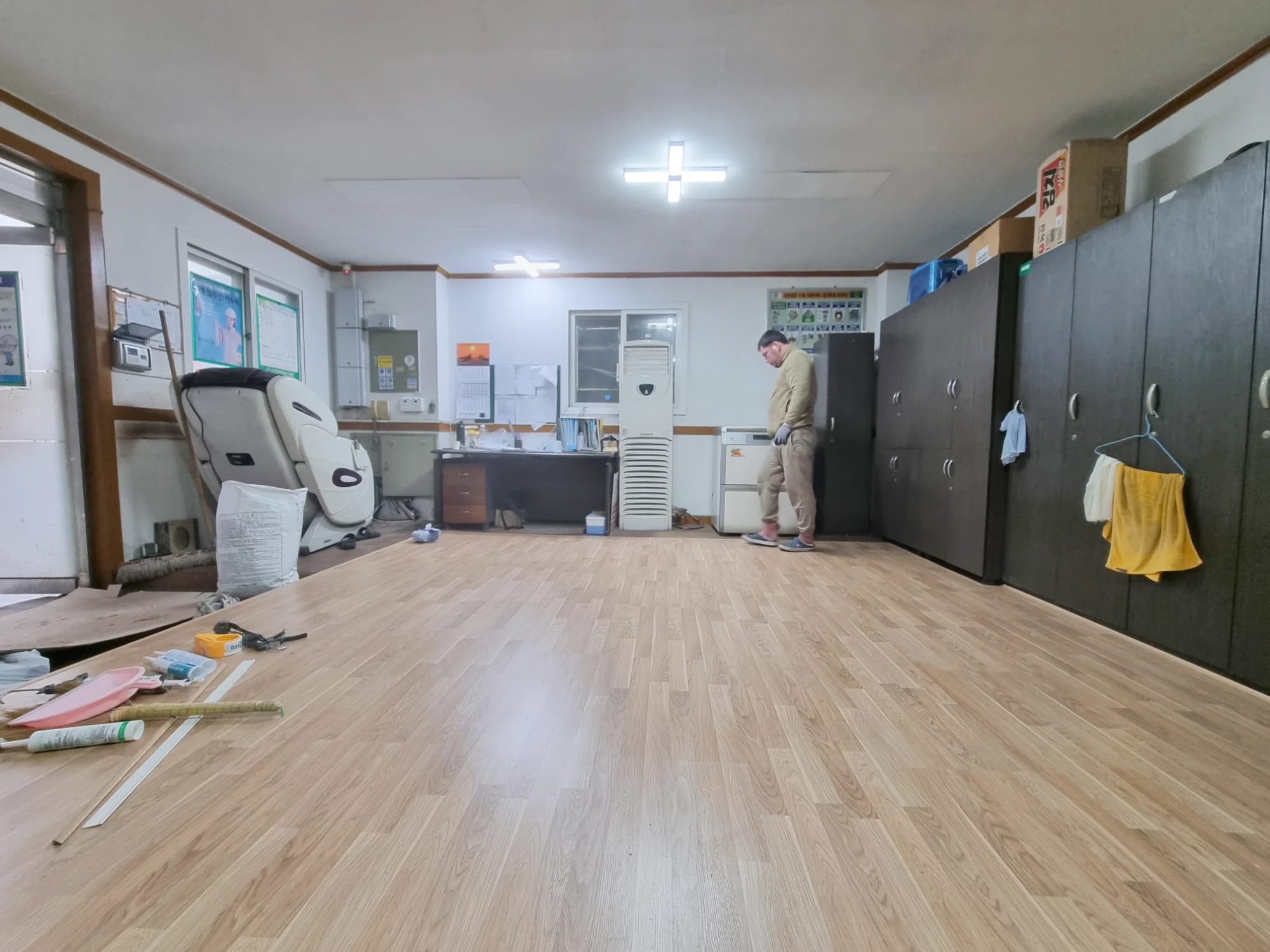 인천 서해구 사무실 10평 전기온돌강화마루 시공 사진 4