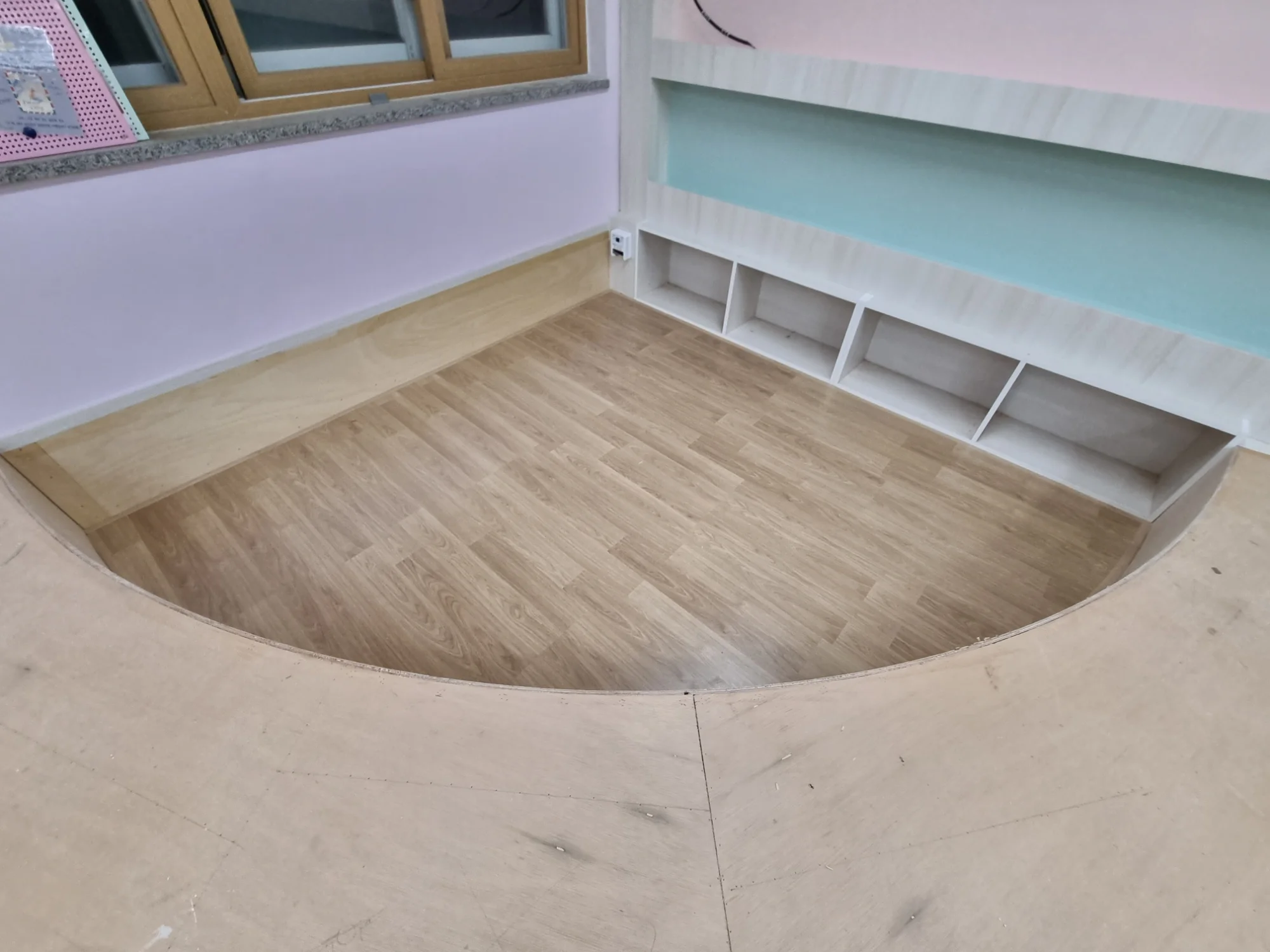 경기 시흥시 학교 2평 전기온돌강화마루 시공 사진 2